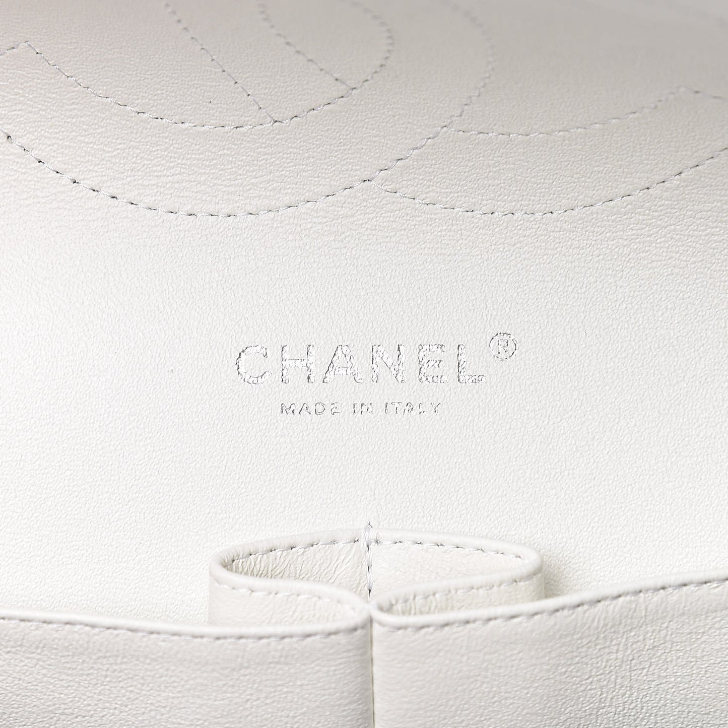 Caviar Quilted Jumbo Double Flap White