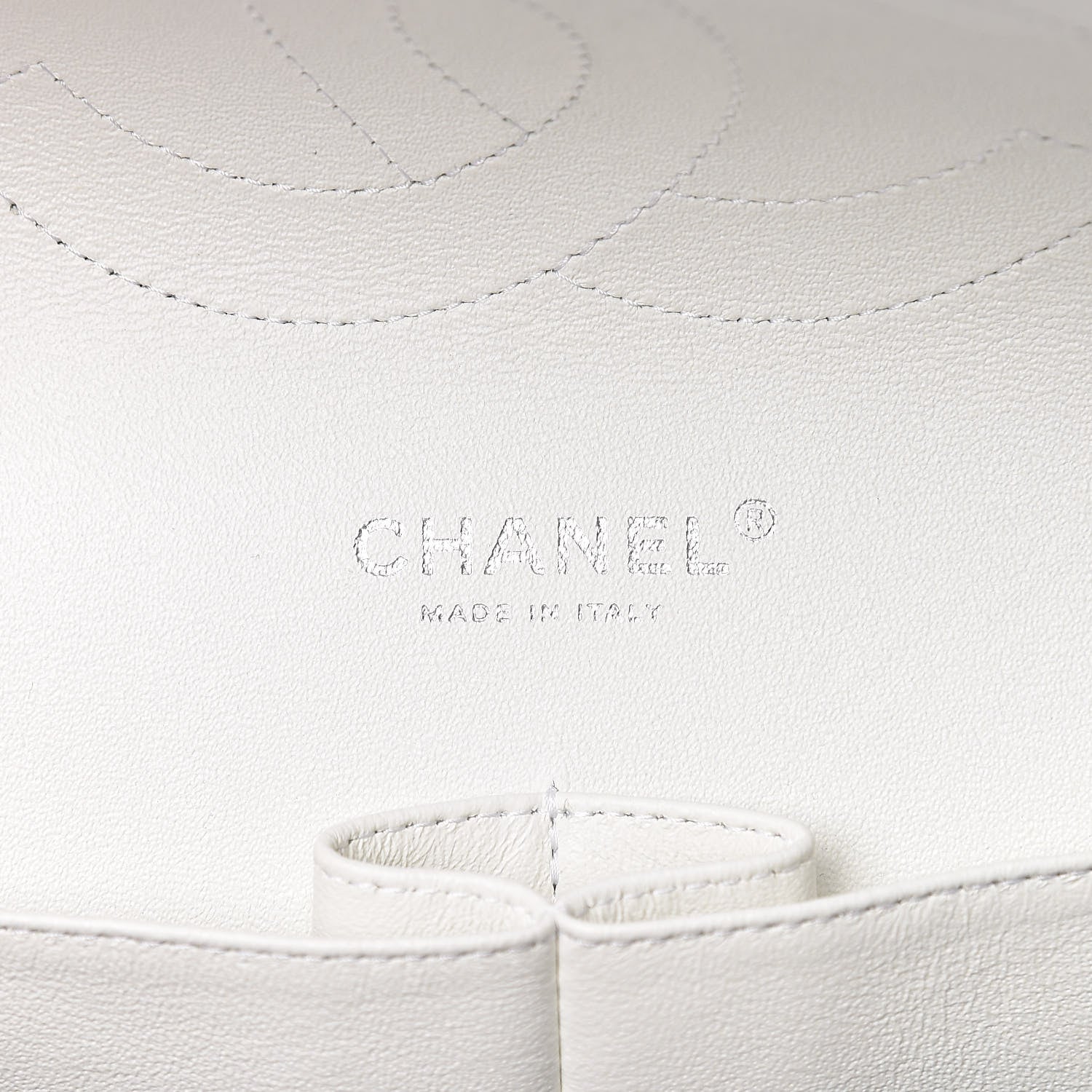 Chanel Caviar Quilted Jumbo Double Flap White 6 of 10