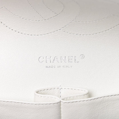 Chanel Caviar Quilted Jumbo Double Flap White 6 of 10
