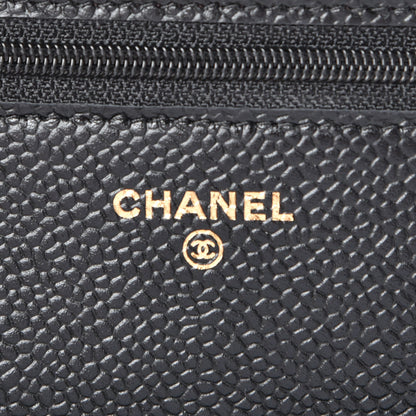 Chanel Caviar Quilted Wallet On Chain WOC Black 6 of 9