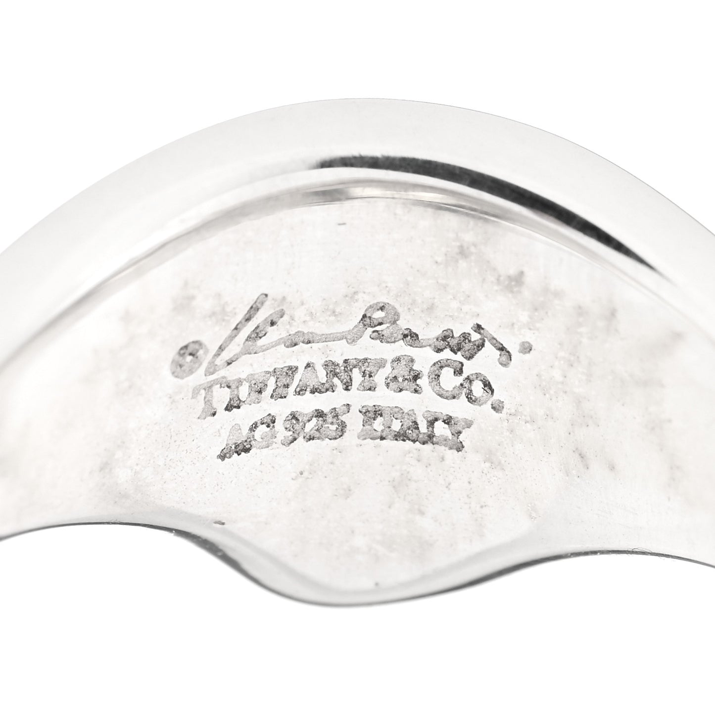 Sterling Silver Elsa Peretti Cat Island Shell Ring 49 4.75