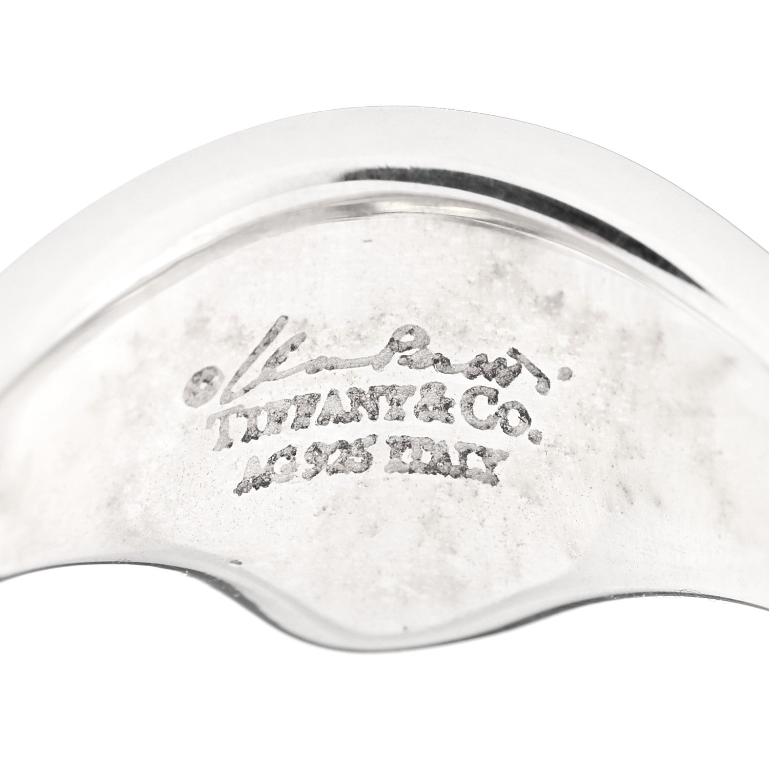 Tiffany Sterling Silver Elsa Peretti Cat Island Shell Ring 49 4.75 4 of 4