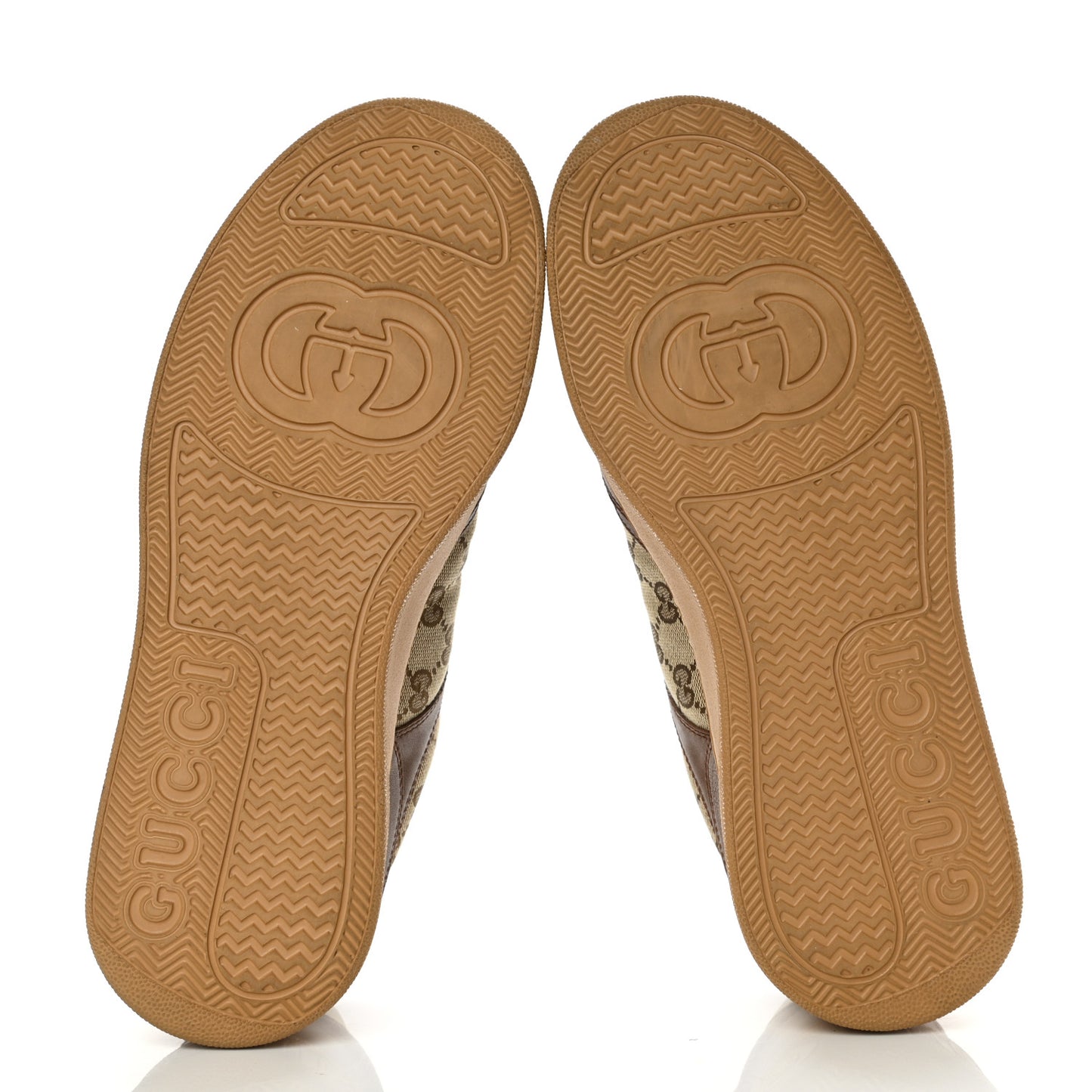 Dali Soft Calfskin GG Monogram Mens Chunky Sneakers 10 Hezelnut Beige Ebony Mystic White