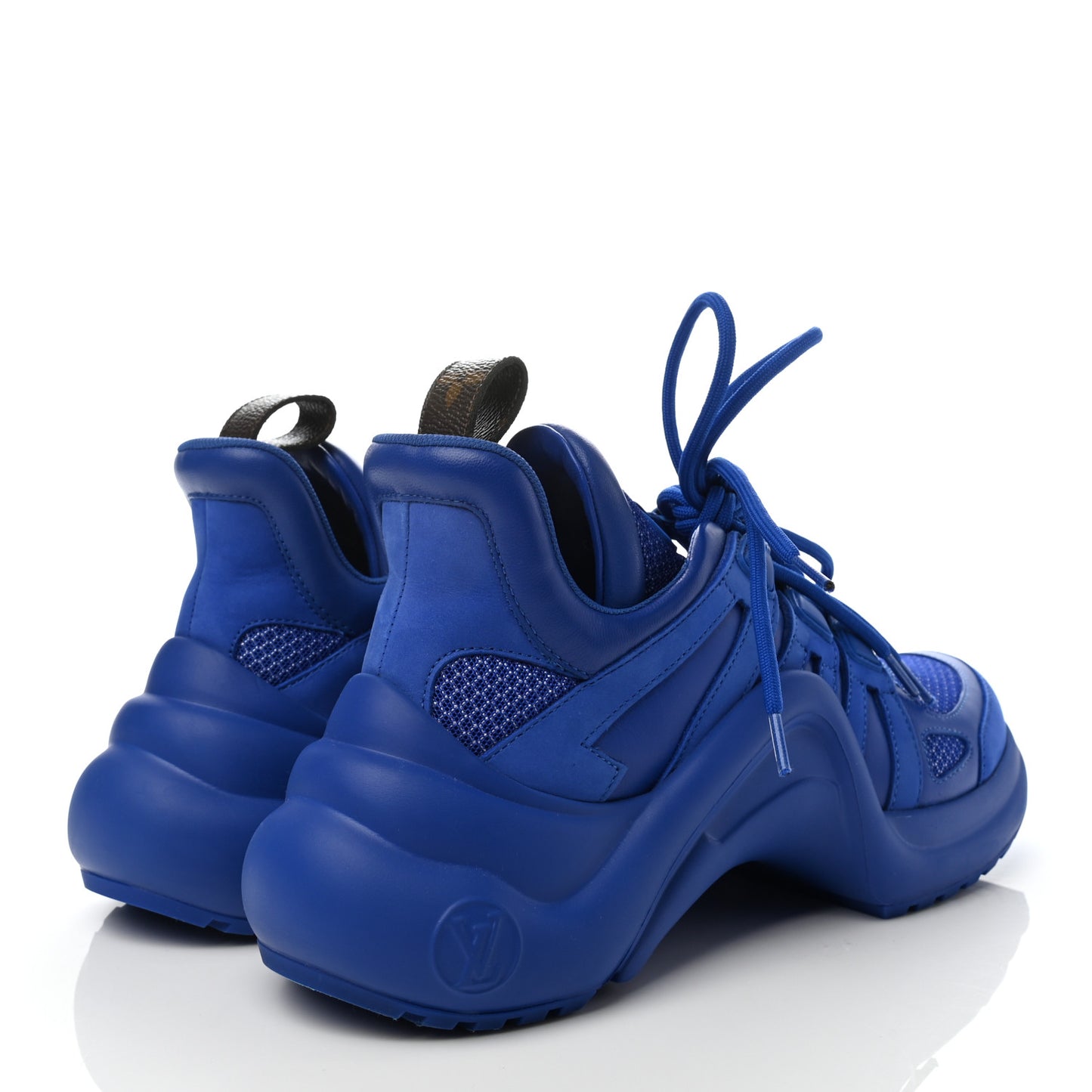 Calfskin Technical Nylon LV Archlight Sneakers 37 Blue