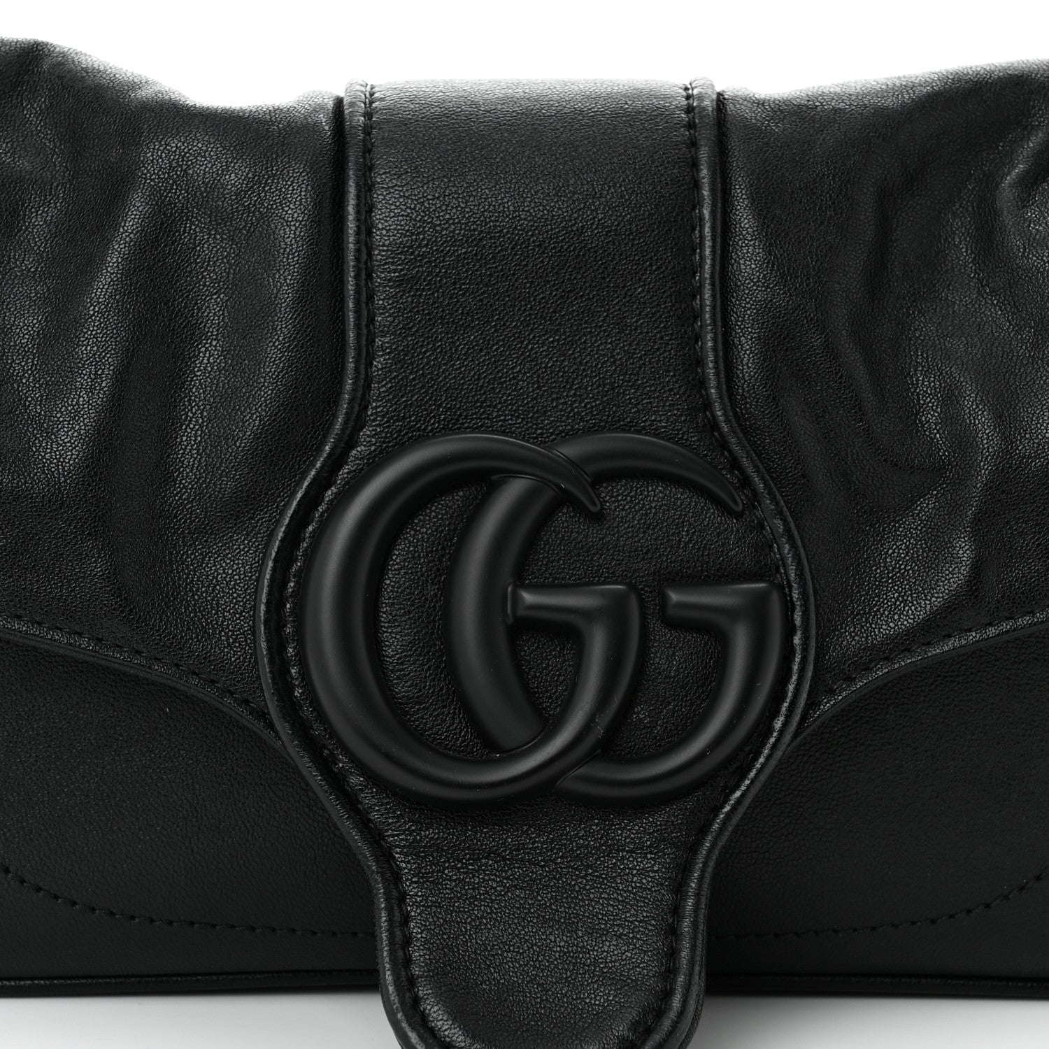 Gucci Goatskin Small GG Monochrome Aphrodite Shoulder Bag Black 8 of 10