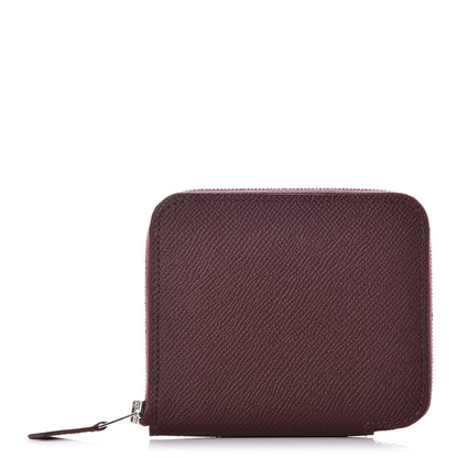 Hermes Epsom Silk'in Compact Wallet Bordeaux 1 of 8