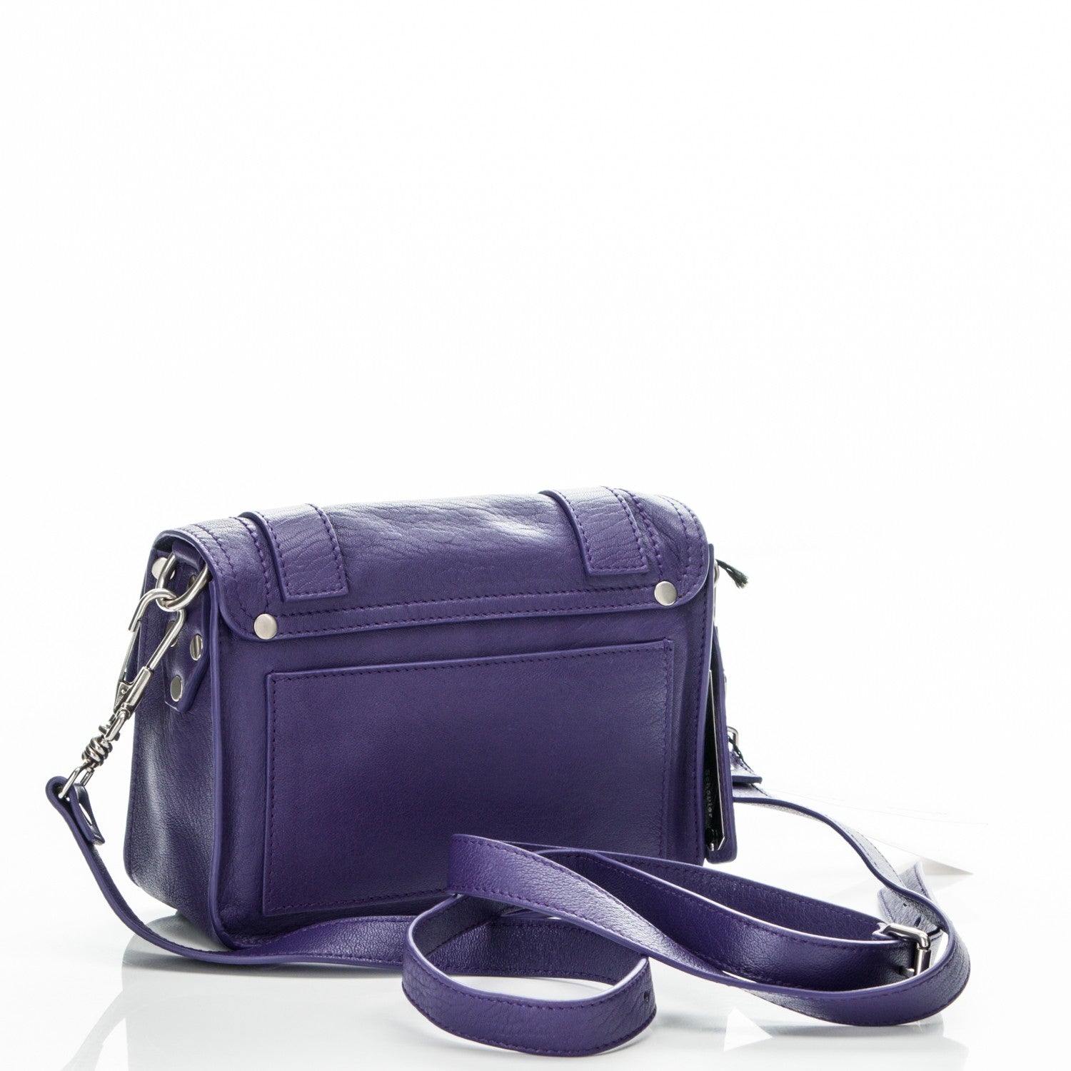 Proenza Schouler Lambskin PS1 Mini Pouch Messenger Bag Amethyst 3 of 6