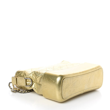 Chanel Metallic Aged Calfskin Quilted Medium Gabrielle Gold 3 of 9