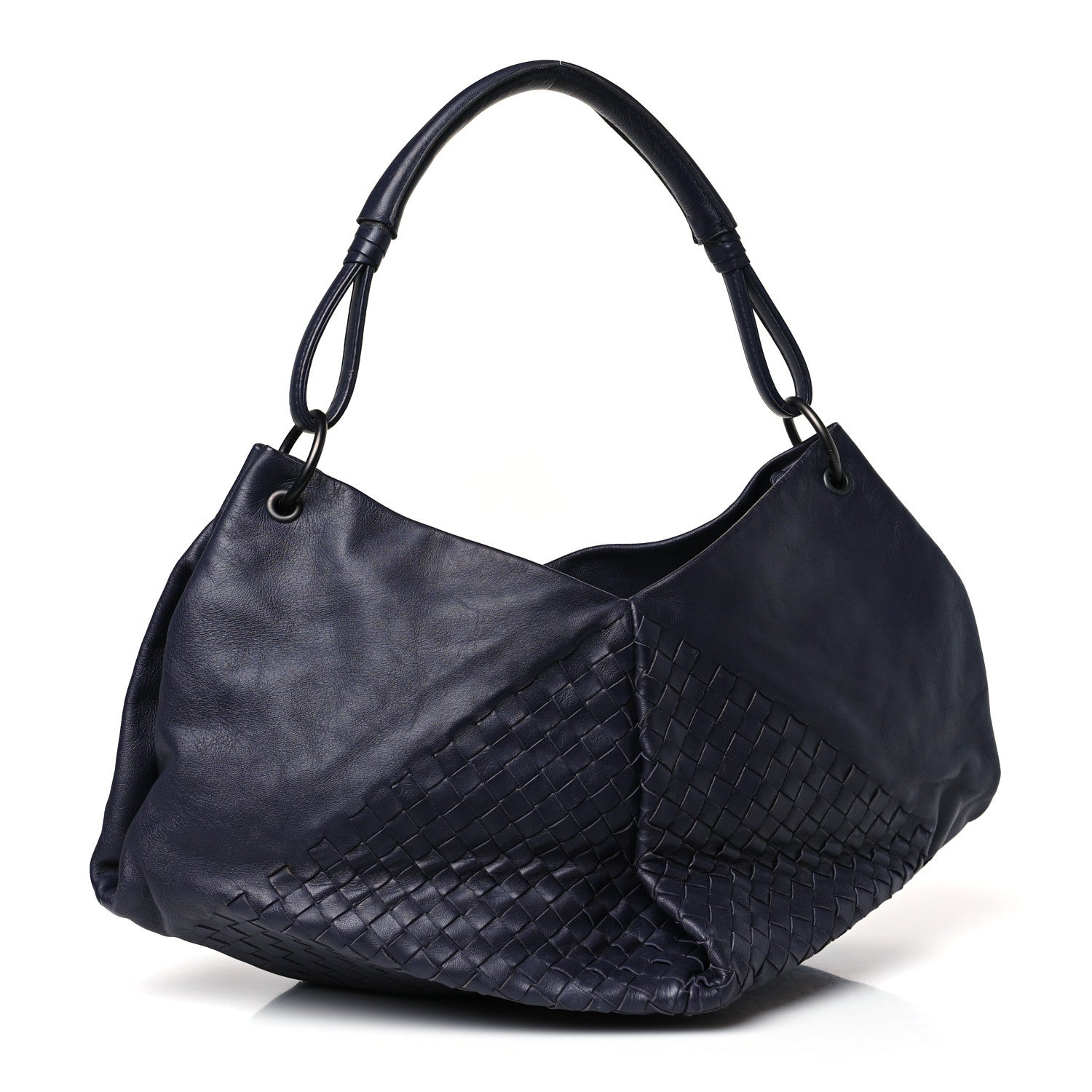 Bottega Veneta Nappa Intrecciato Aquilone Fortune Cookie Hobo Navy 3 of 8