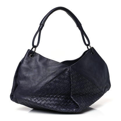Bottega Veneta Nappa Intrecciato Aquilone Fortune Cookie Hobo Navy 3 of 8