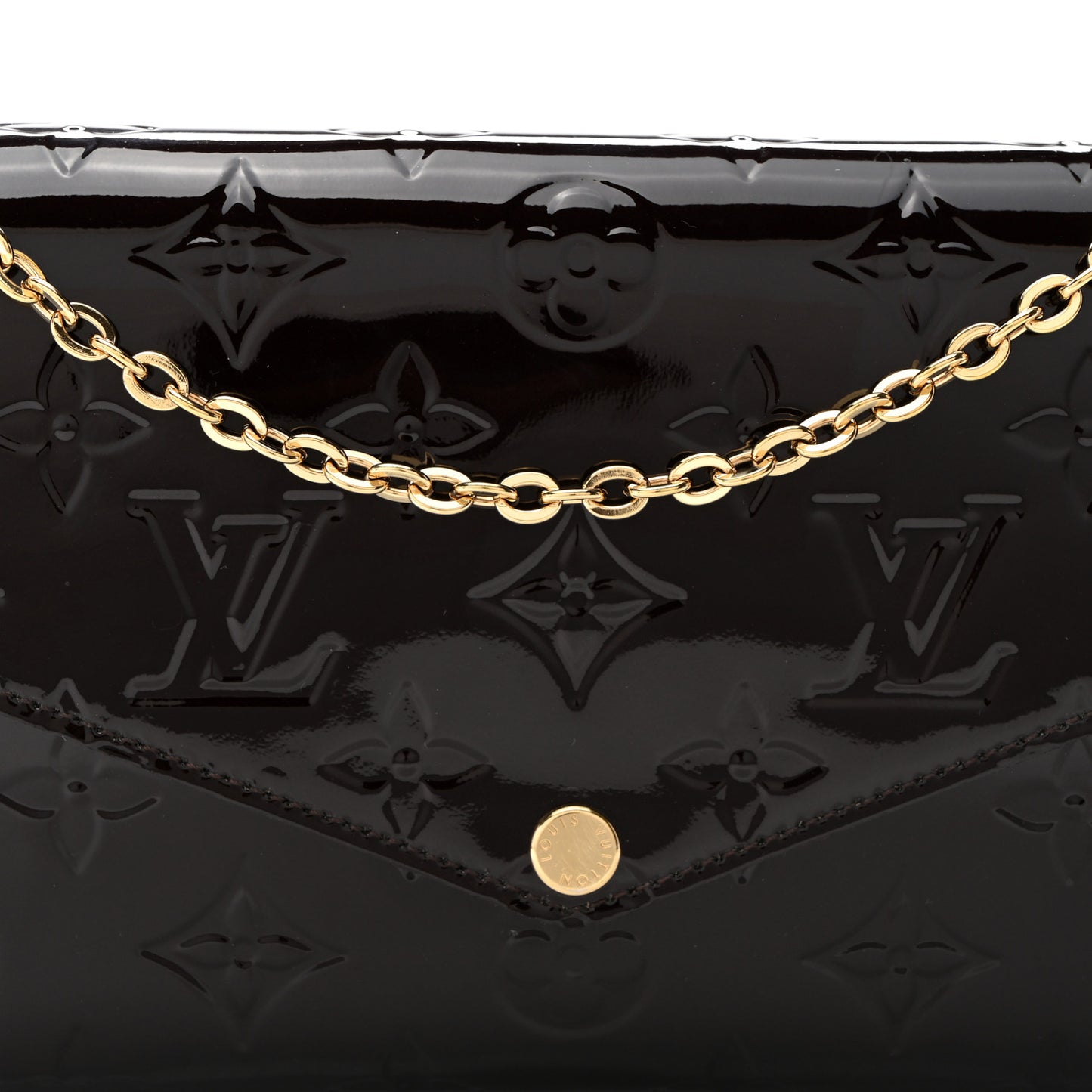 Vernis Pochette Felicie Chain Wallet Amarante
