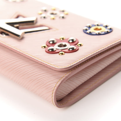 Louis Vuitton Epi Mechanical Flowers Twist Chain Wallet Rose Ballerine 7 of 16