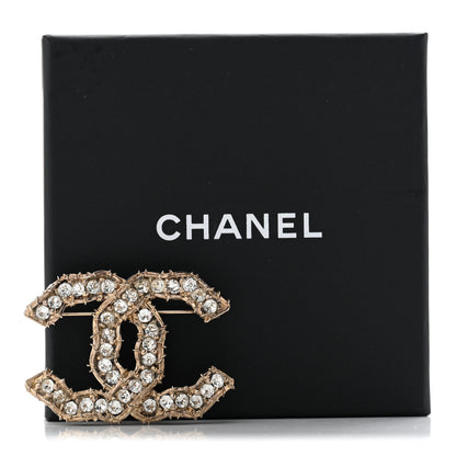 Chanel Crystal CC Camellia Express Brooch Gold Gold 5 of 5