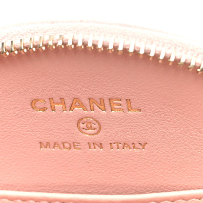 Chanel Lambskin Quilted Round Handle With Care Vanity With Chain Pink 7 of 12