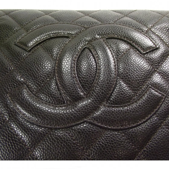 Chanel Caviar Petit Shopping Tote PST Dark Brown 7 of 12