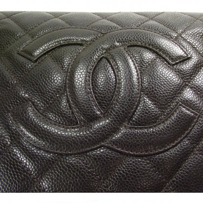 Chanel Caviar Petit Shopping Tote PST Dark Brown 7 of 12
