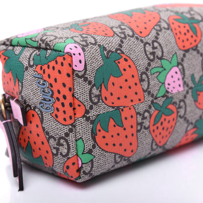Gucci GG Supreme Monogram Strawberry Cosmetic Case 6 of 12