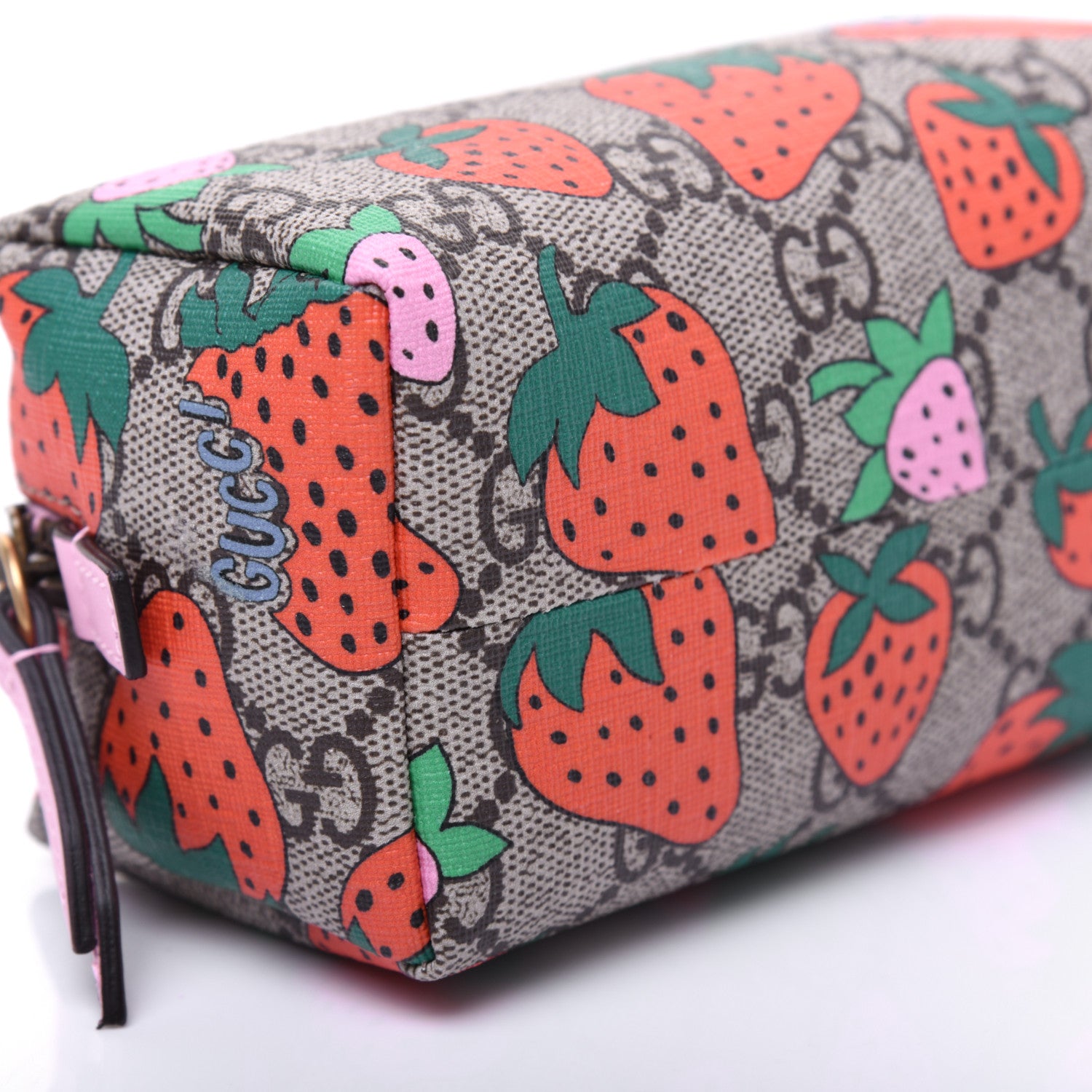 Gucci GG Supreme Monogram Strawberry Cosmetic Case 6 of 12