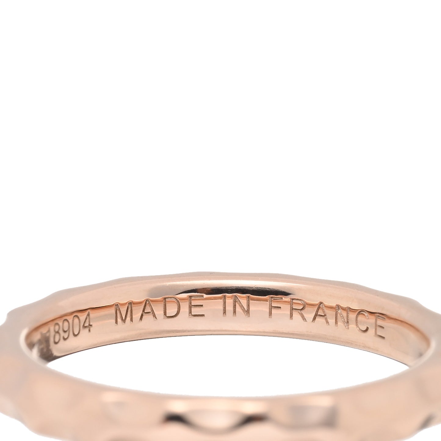 18K Pink Gold Monogram Infini Wedding Band Ring 49 5