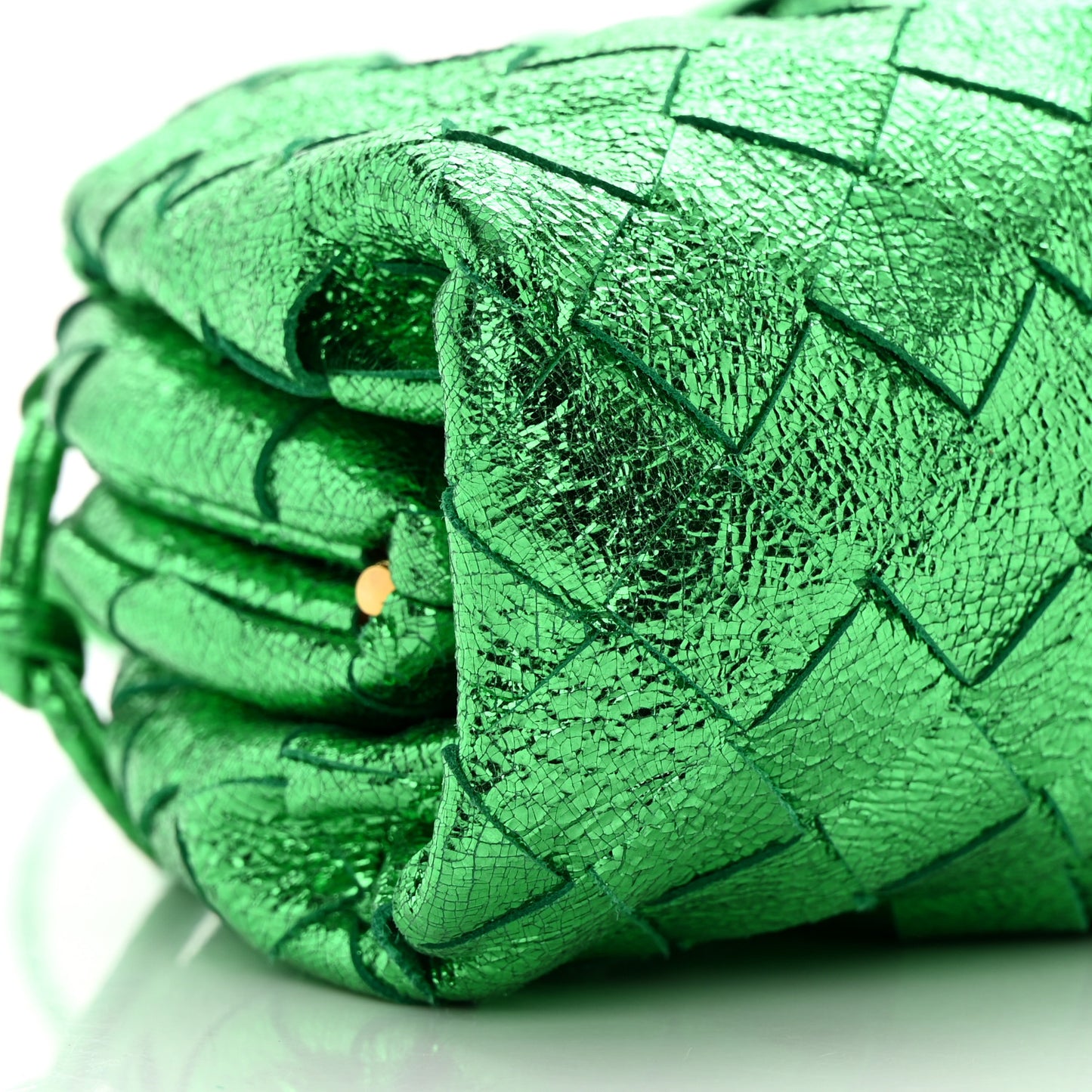 Metallic Nappa Intrecciato The Mini Pouch Parakeet