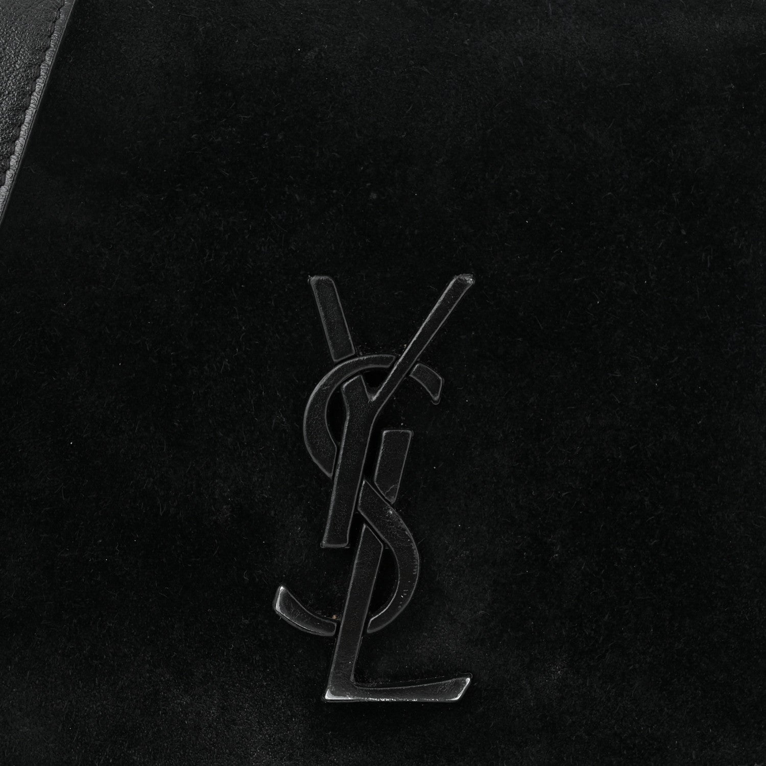 Saint Laurent Suede Small Spontini Saddle Bag Black 9 of 13