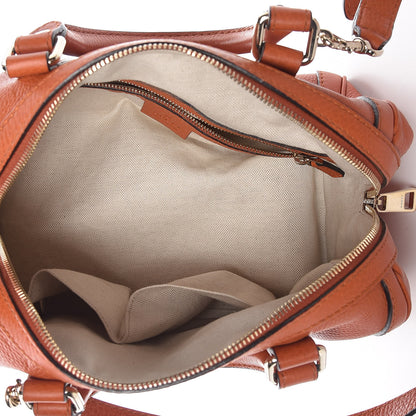Gucci Pebbled Calfskin Small Boston Orange 5 of 17