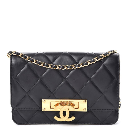 Chanel Lambskin Quilted Golden Class Wallet on Chain WOC Black 1 of 8