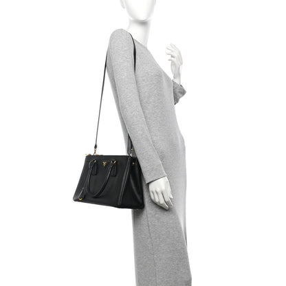 Prada Saffiano Small Galleria Double Zip Tote Black 2 of 12