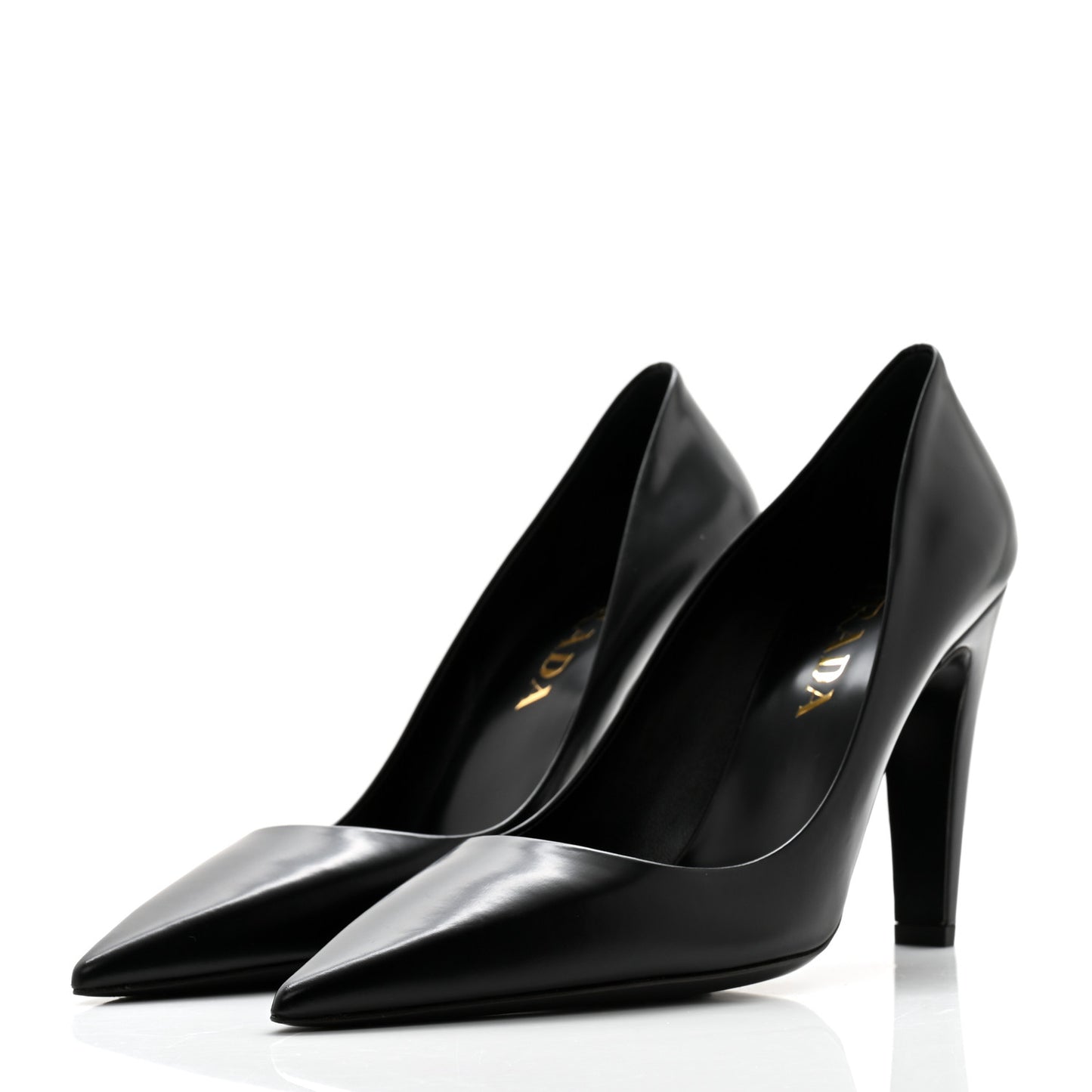 Spazzolato Pointed Toe Pumps 38 Black