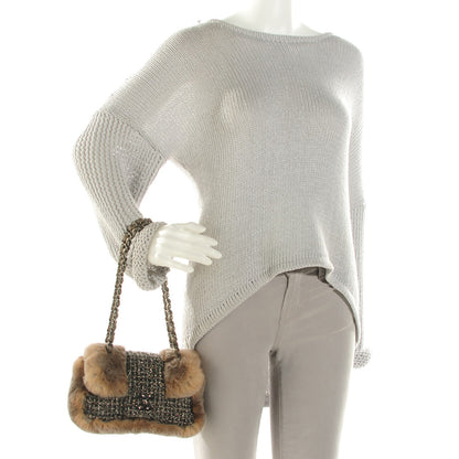 Chanel Rabbit Fur Fantasy Tweed Small Flap 2 of 8
