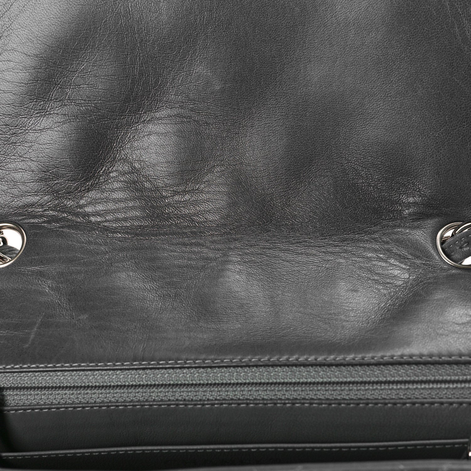 Chanel Lambskin Quilted Jumbo Single Flap Grey 11 of 11