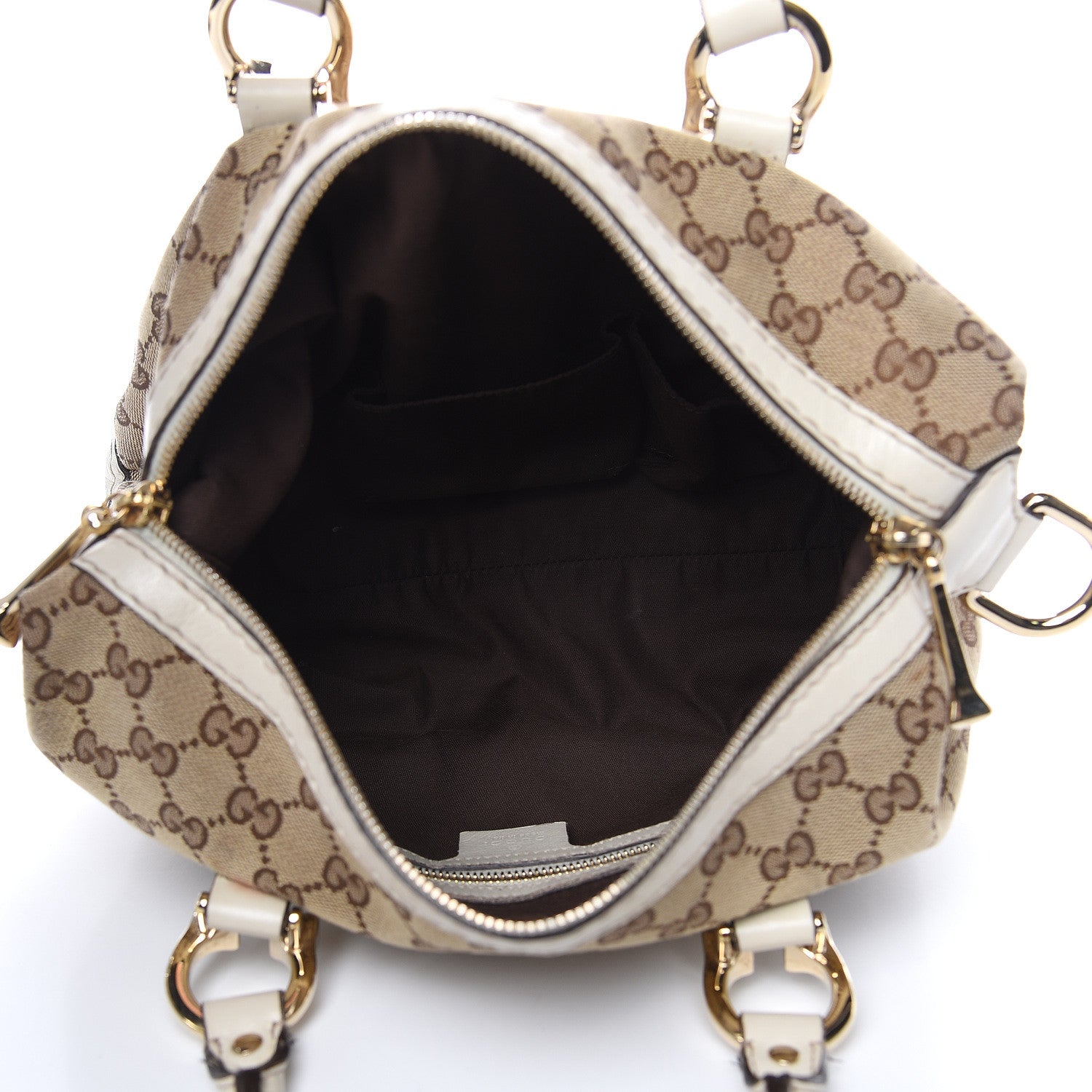 Gucci Monogram Equestrian Horseshoe Bowler White 5 of 19