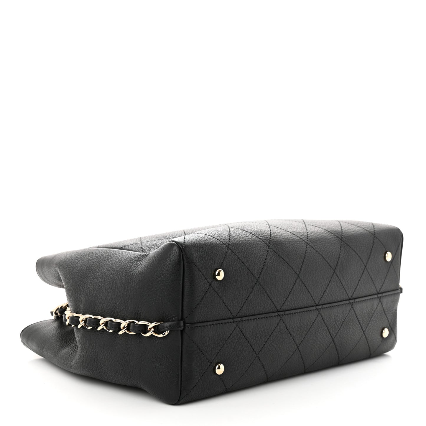 Bullskin Stitched Medium Shopping Bag Black