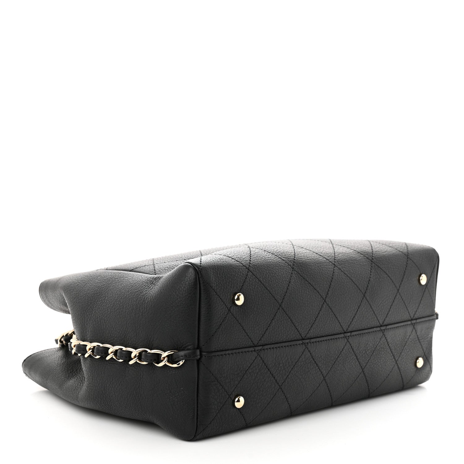 Chanel Bullskin Stitched Medium Shopping Bag Black 4 of 11