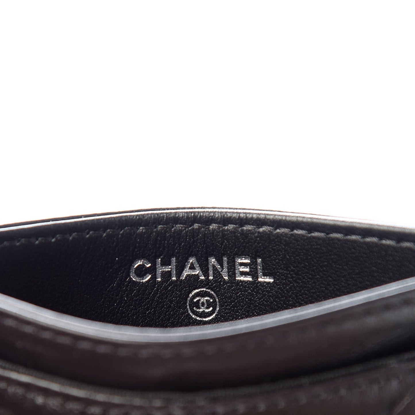 Aged Calfskin Quilted Gabrielle Card Holder Wallet So Black