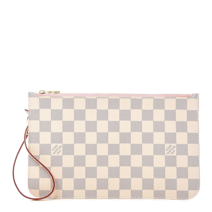 Louis Vuitton Damier Azur Neverfull MM GM Pochette Rose Ballerine 1 of 7