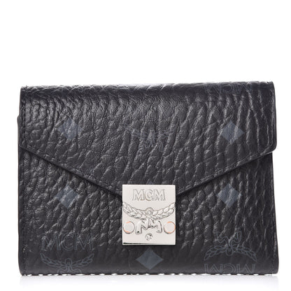 MCM Visetos Compact Wallet Black 1 of 9