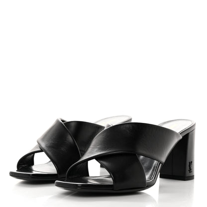 Saint Laurent Calfskin LouLou 70 Mules 40 Black 3 of 9