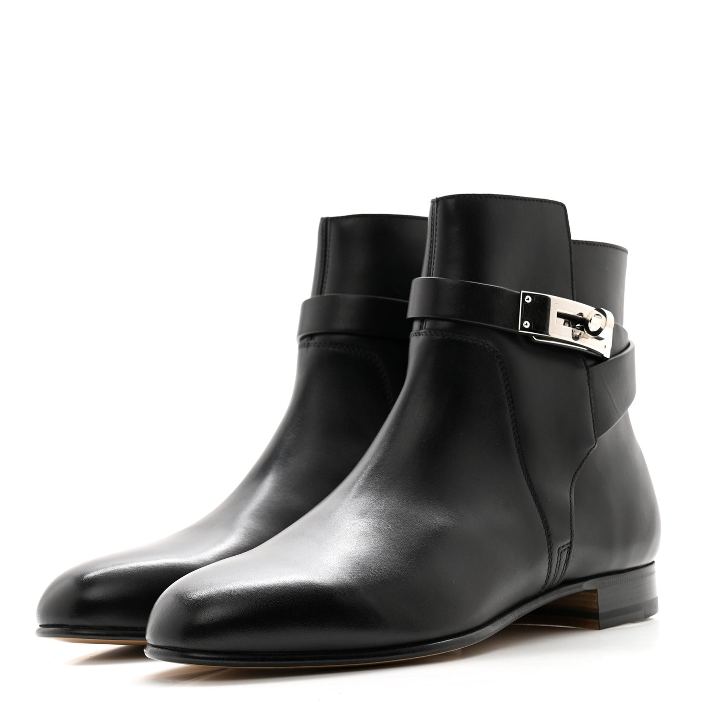 Calfskin Neo Ankle Boots 35.5 Black