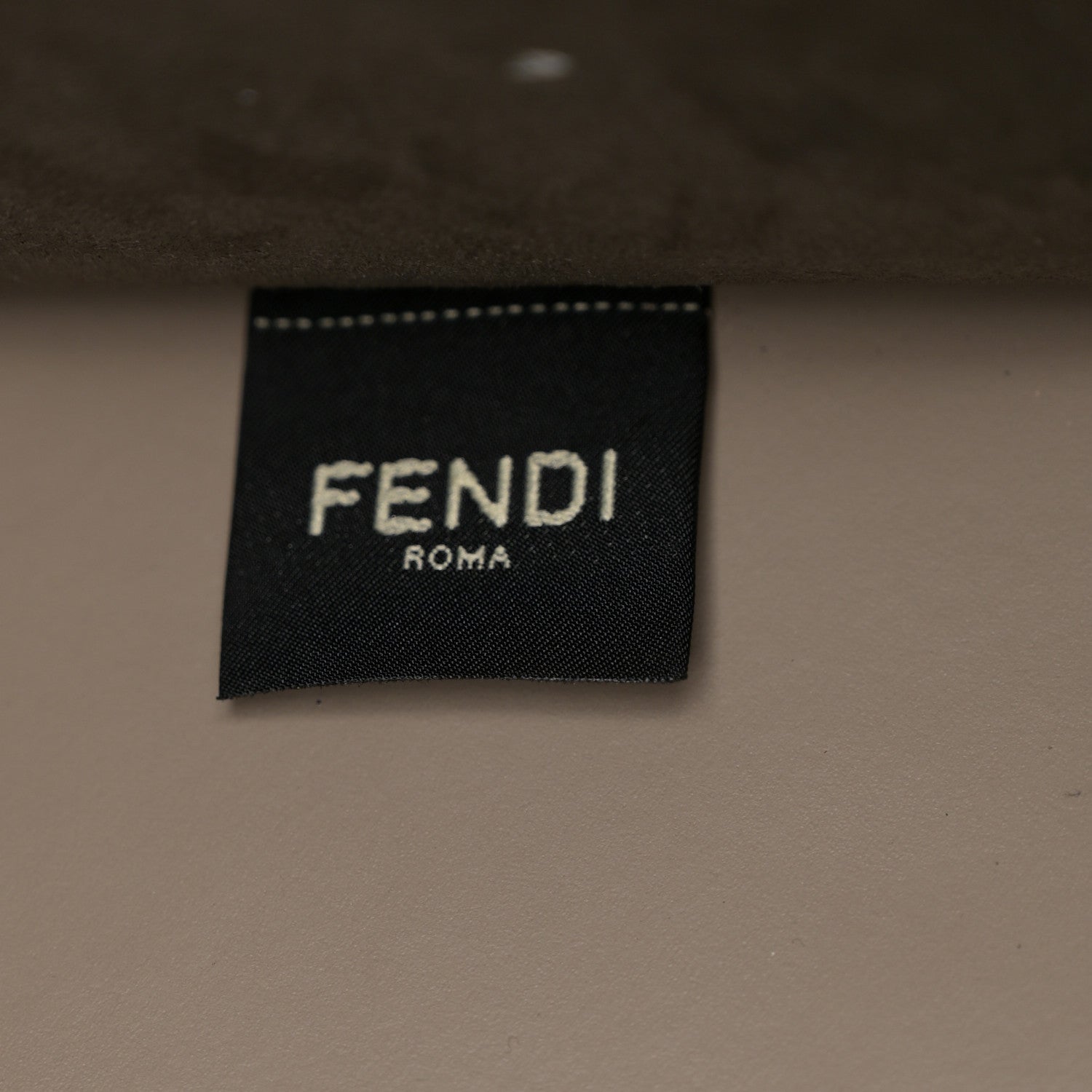Fendi Vitello King Ceylon Plexiglass Woven Logo Debossed Medium Fendi Sunshine Shopper Tote Tortora 7 of 14