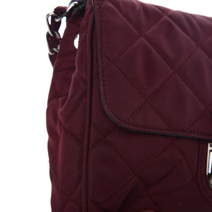 Prada Nylon Tessuto Impuntu Quilted Flap Granato 14 of 18