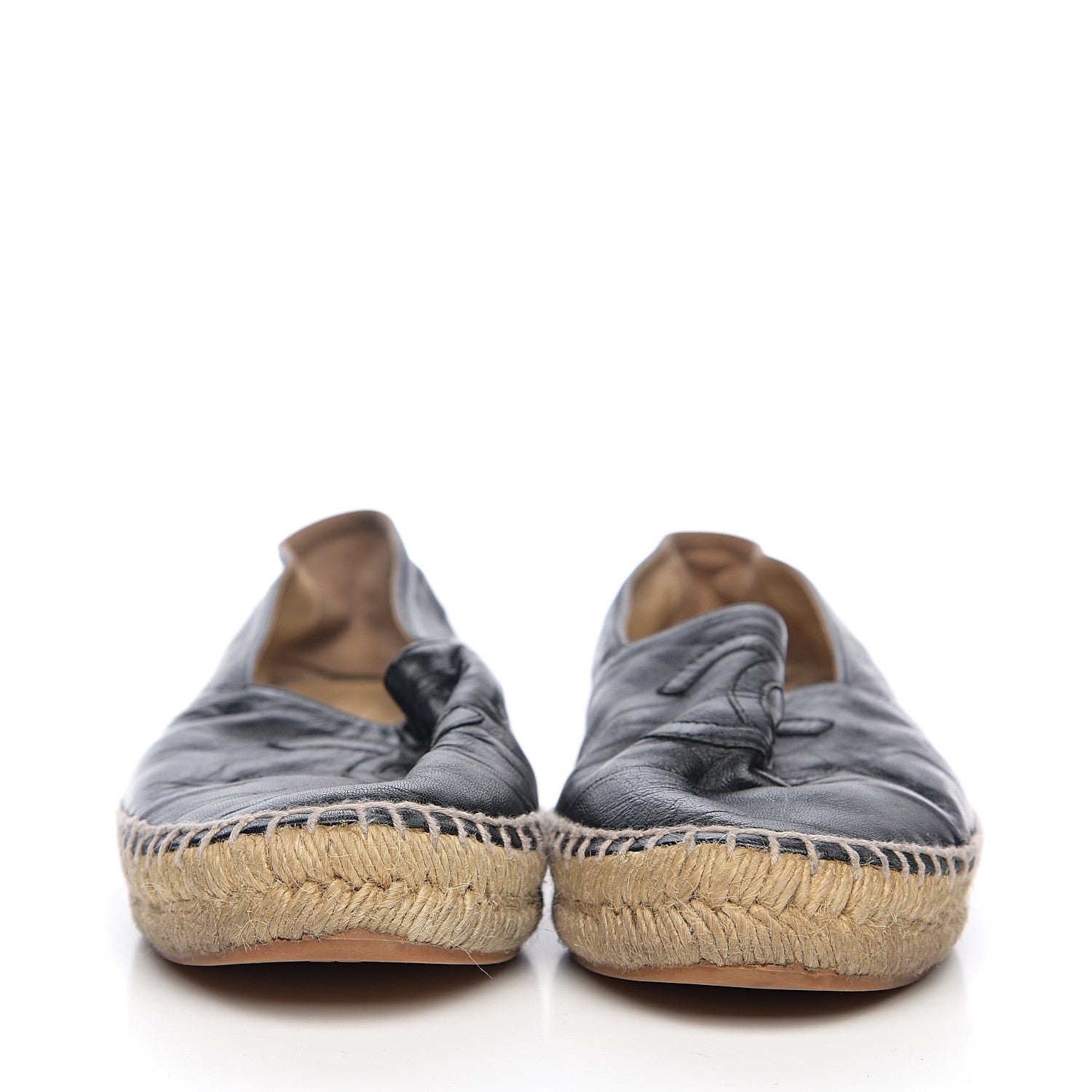 Chanel Lambskin CC Espadrilles 38 Black 2 of 11