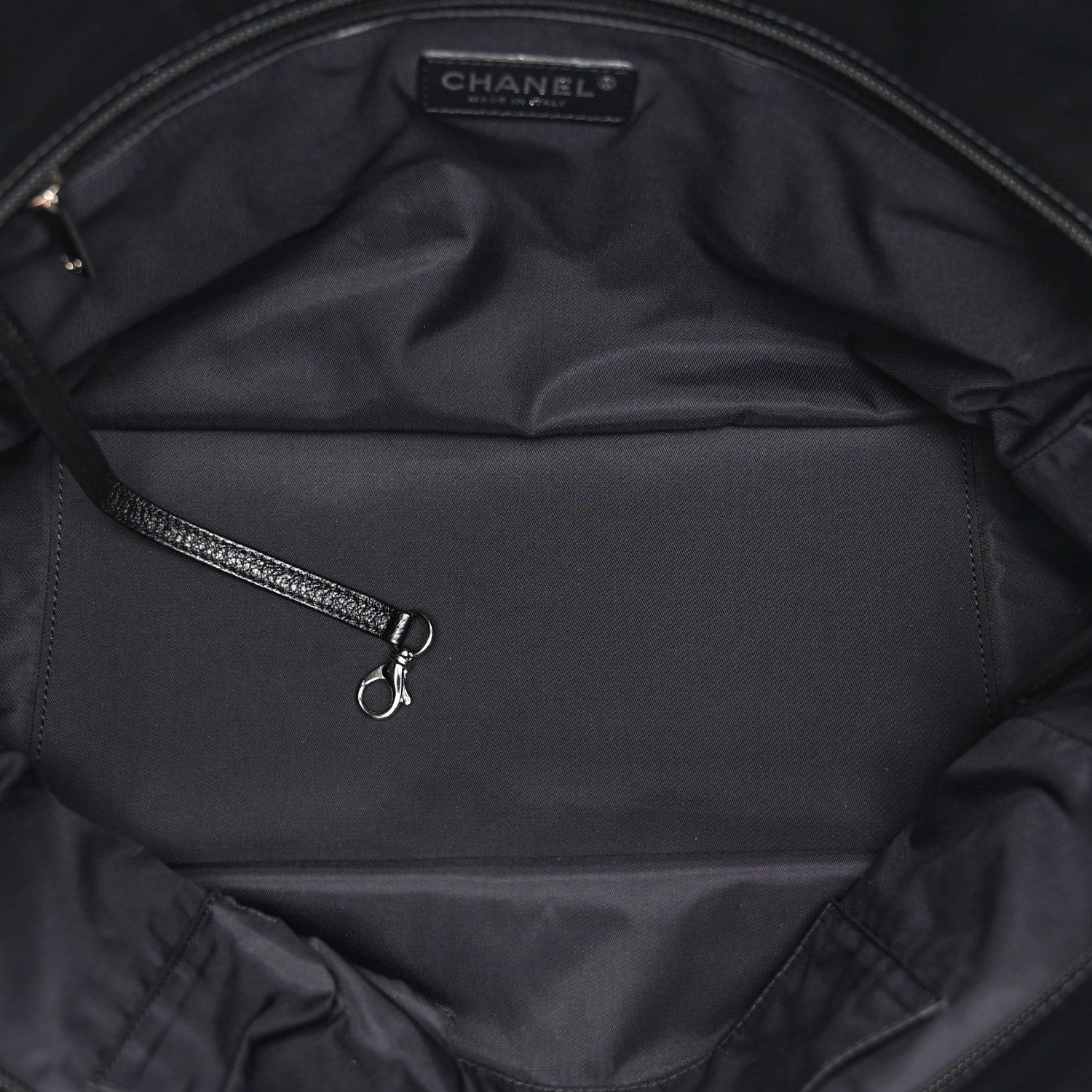 Chanel Coated Canvas Quilted Large Paris Biarritz Tote Black 5 of 10
