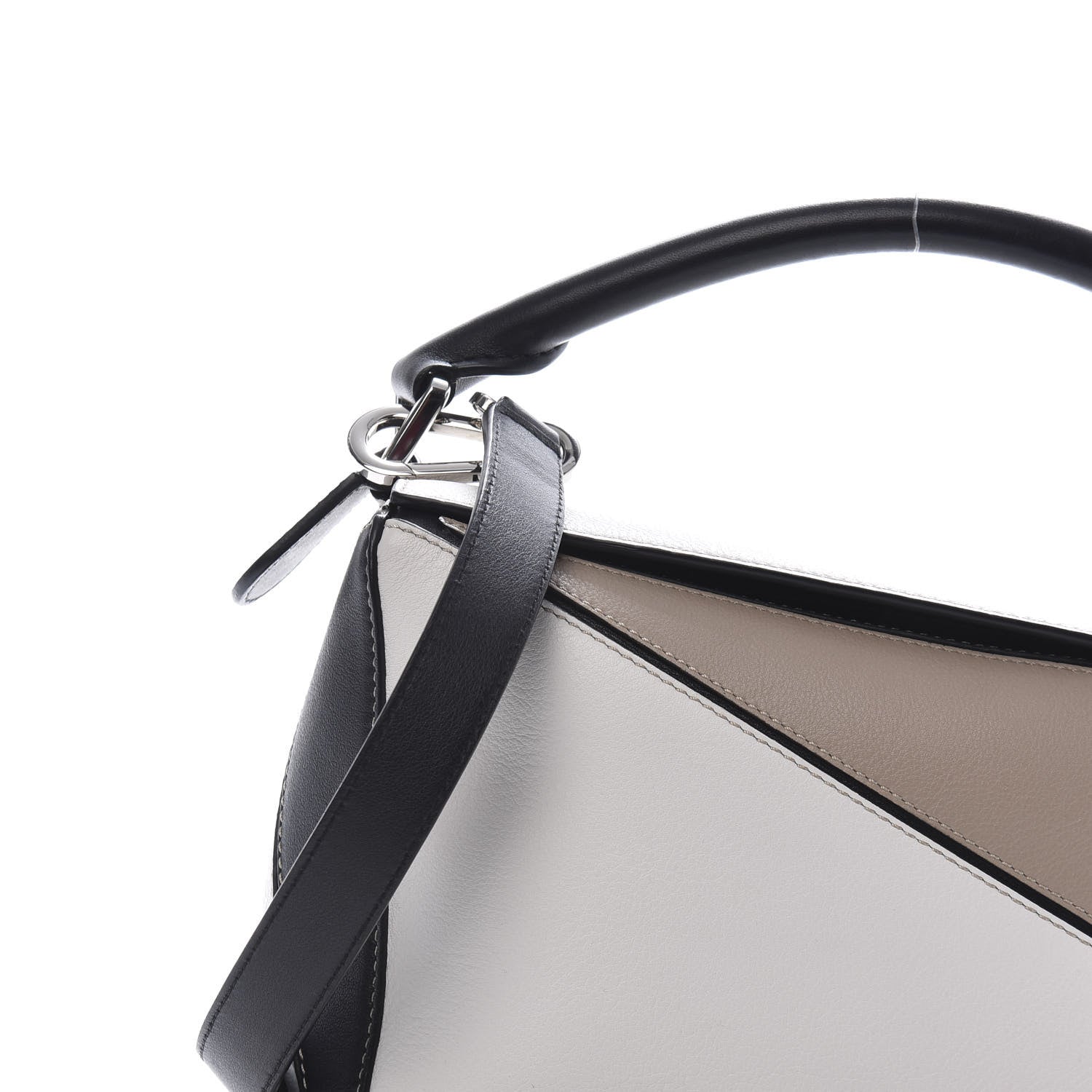 Loewe Calfskin Small Puzzle Bag Black Taupe 12 of 16