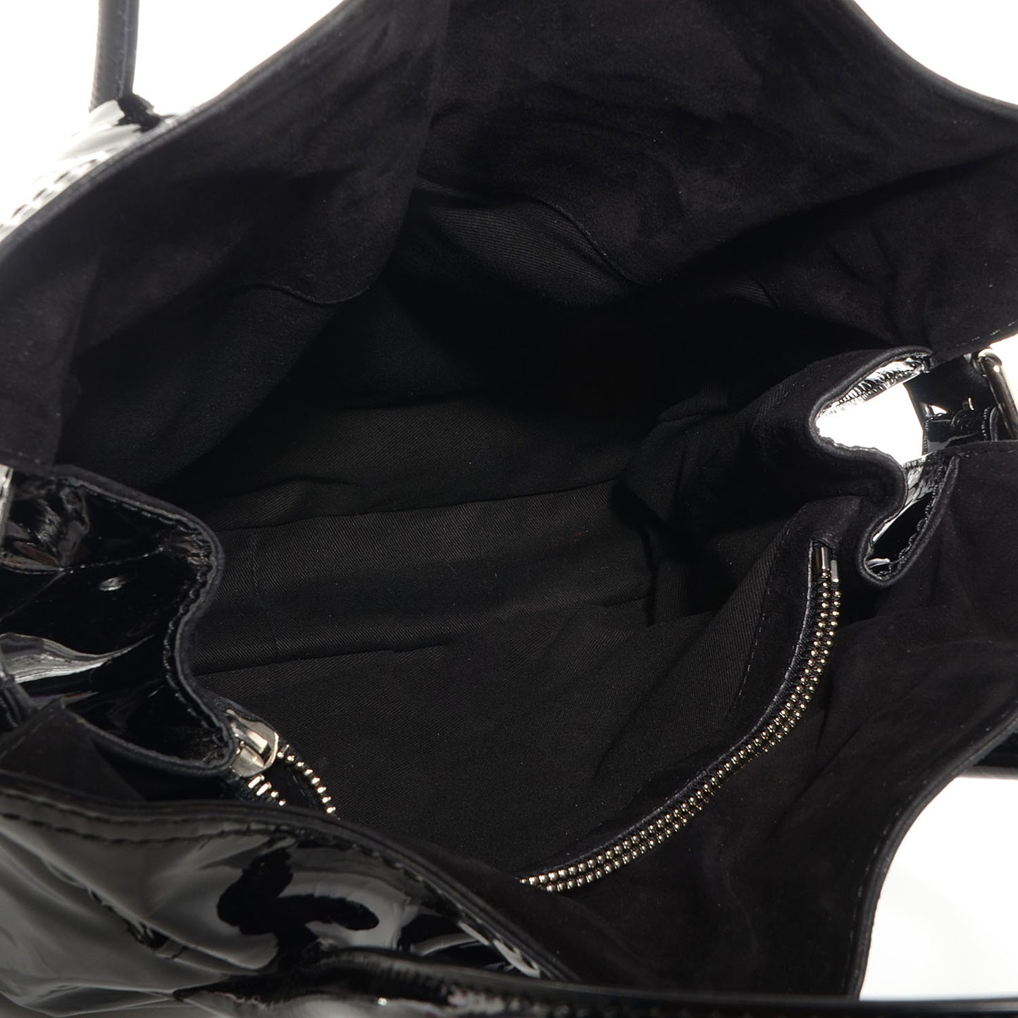 Patent Belted Histoire Tote Black