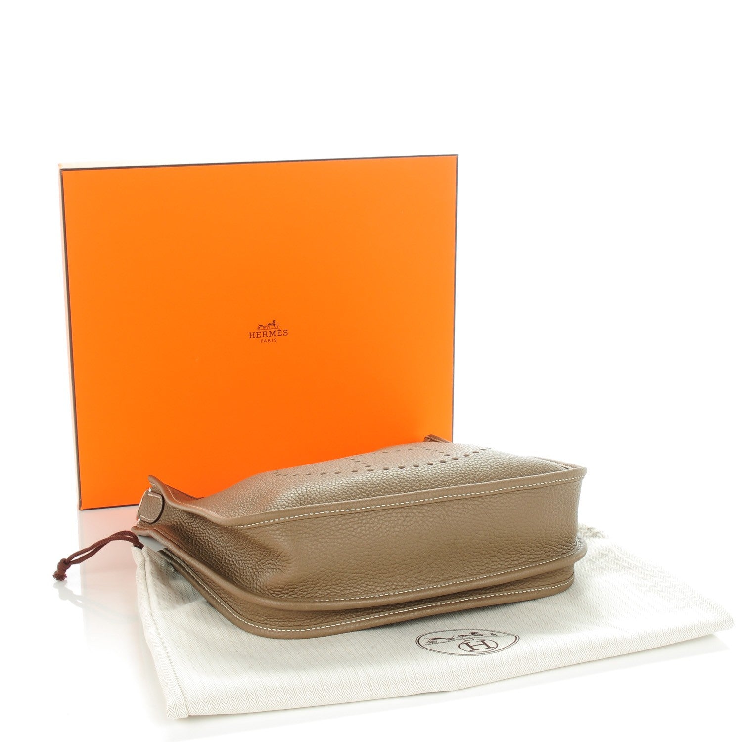 Hermes Taurillon Clemence Evelyne III PM Etoupe 4 of 7