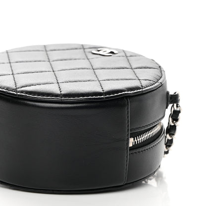 Chanel Lambskin Quilted Round Clutch With Chain Black 10 of 11