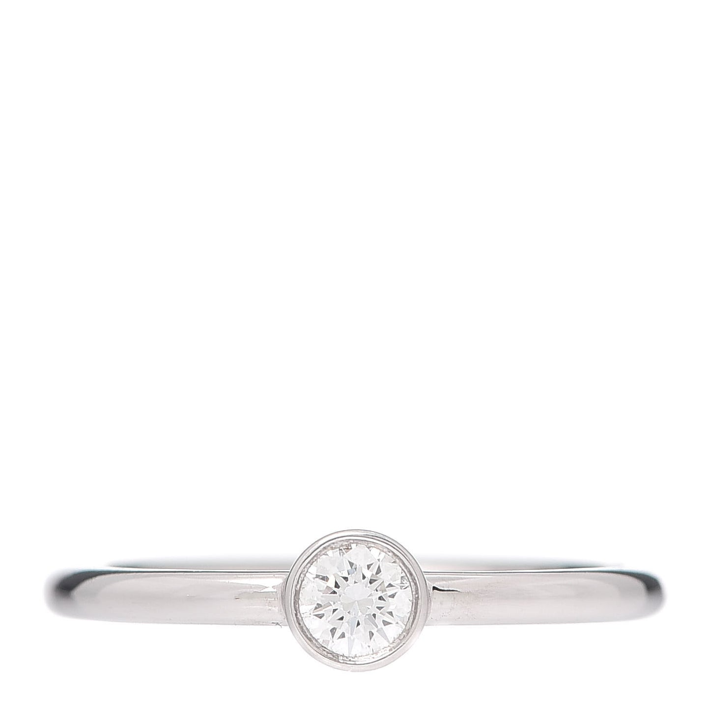 Platinum Diamond .16ct Bezet Ring 50 5.5