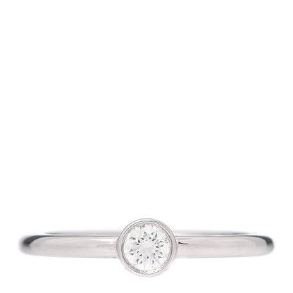 Tiffany Platinum Diamond .16ct Bezet Ring 50 5.5 1 of 5