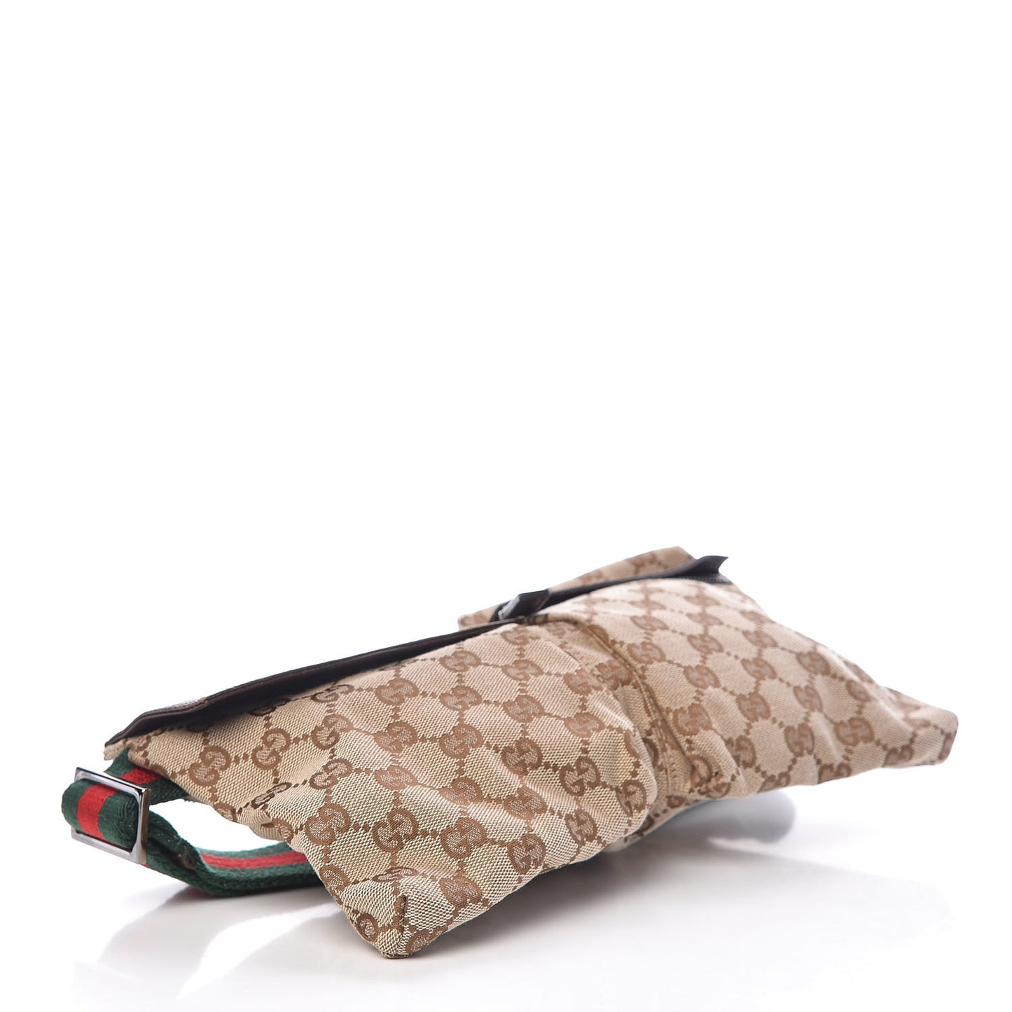 Monogram Web Belt Bag Dark Brown